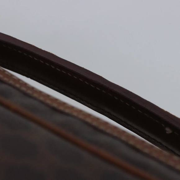 CELINE Macadam Canvas Hand Bag PVC Leather 2way Brown Gold Auth bs18774 - Picture 8 of 16